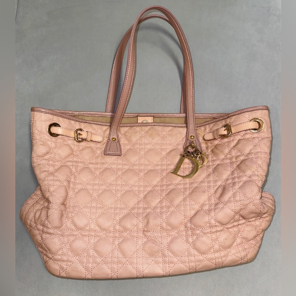 Christian Dior medium cannage panarea tote bag